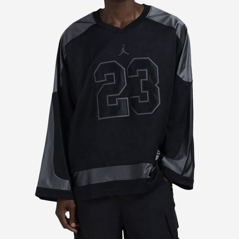 Jordan Brooklyn Collegiate Hockey Jersey Men’s XL Black Iron Grey HV0109-010